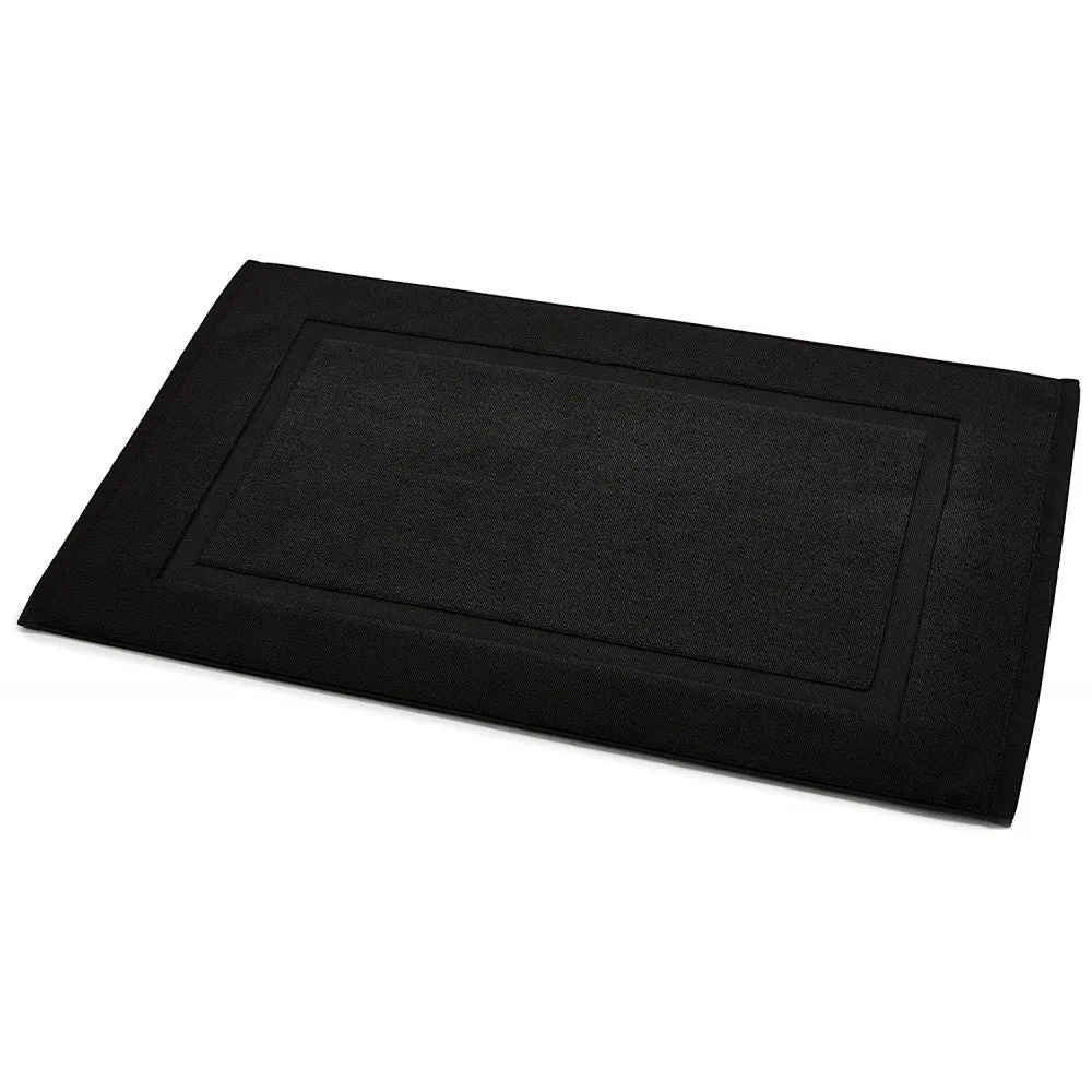 ADONIS Luxury Bath Mat 20" x 30" #7.00Lbs/dz Standard Full Terry 6/Pack Color BLACK