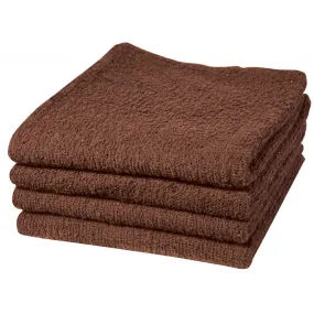 ADONIS Luxury Face Towel 13" x 13" #1.50Lbs/dz Standard Full Terry 36/Pack Color BROWN