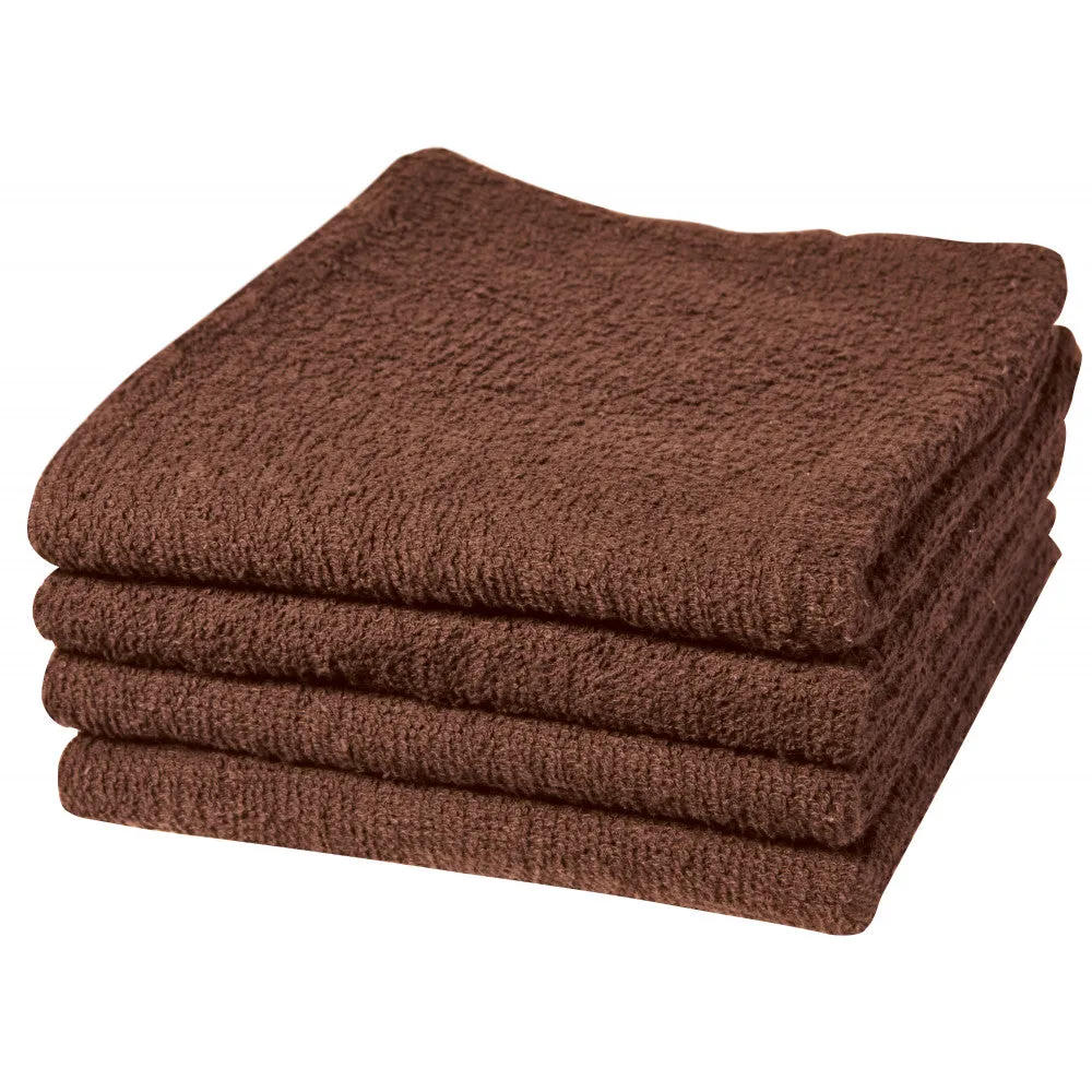 ADONIS Luxury Face Towel 13" x 13" #1.50Lbs/dz Standard Full Terry 36/Pack Color BROWN