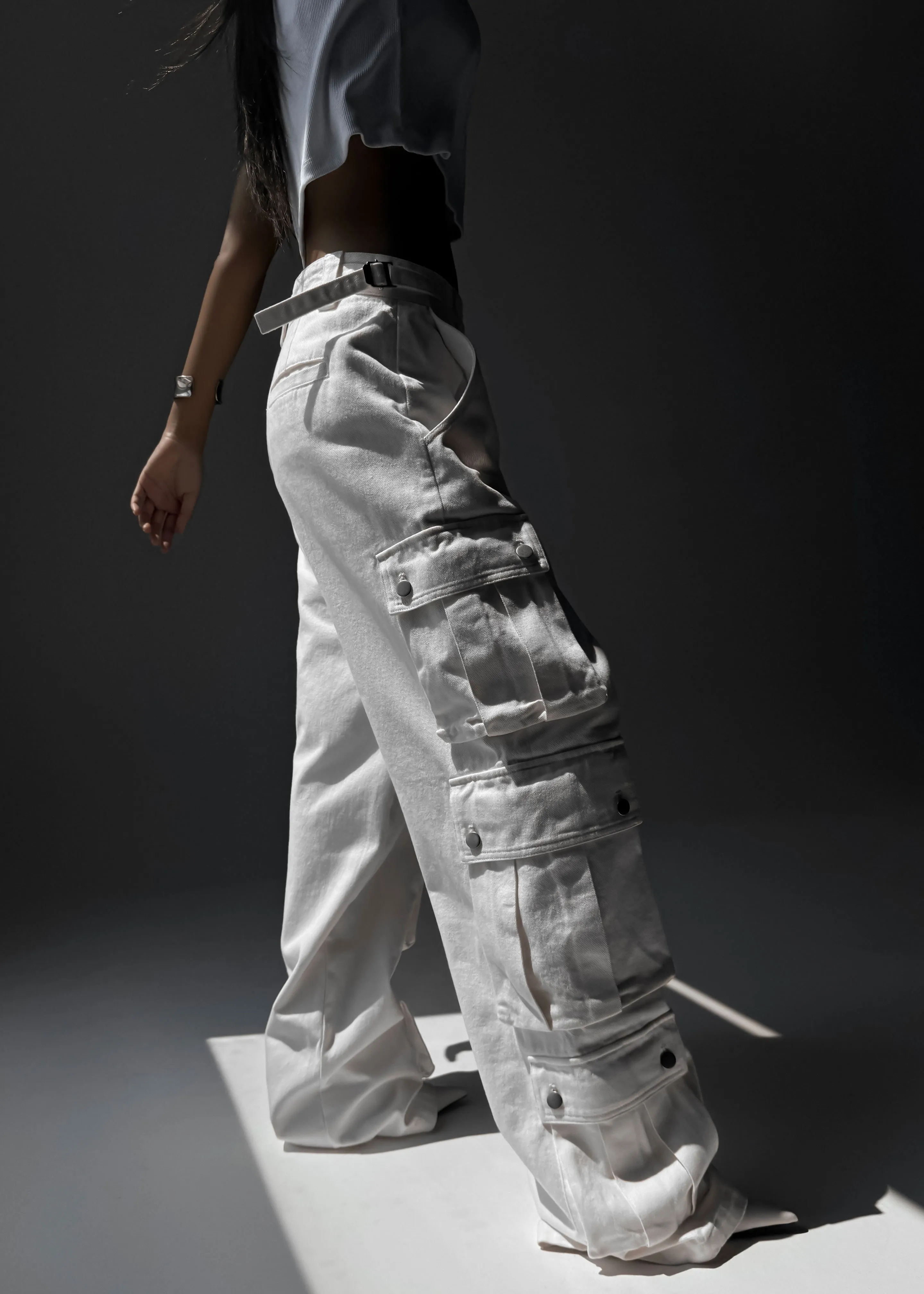 Arlon Cargo Pants - White