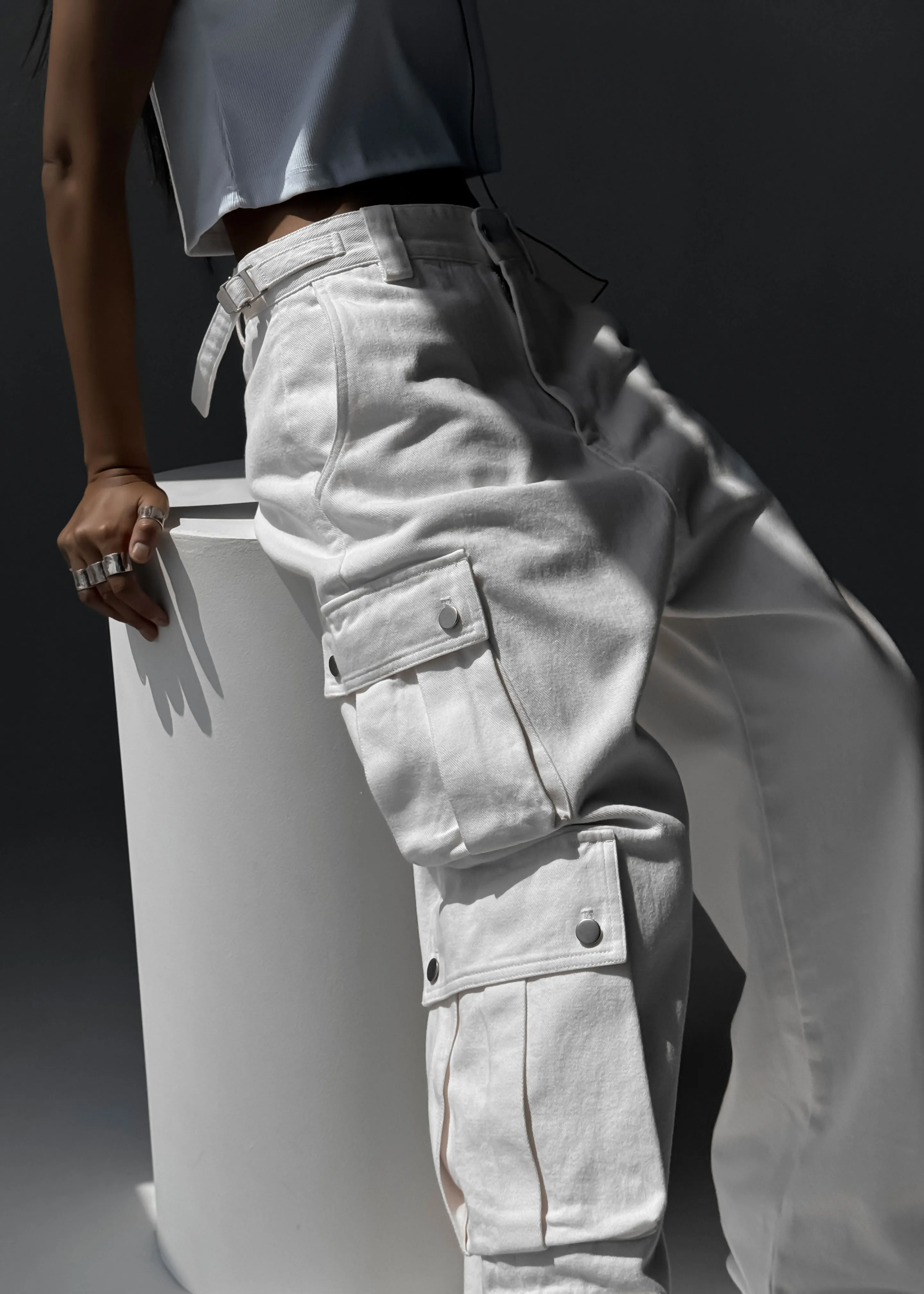 Arlon Cargo Pants - White