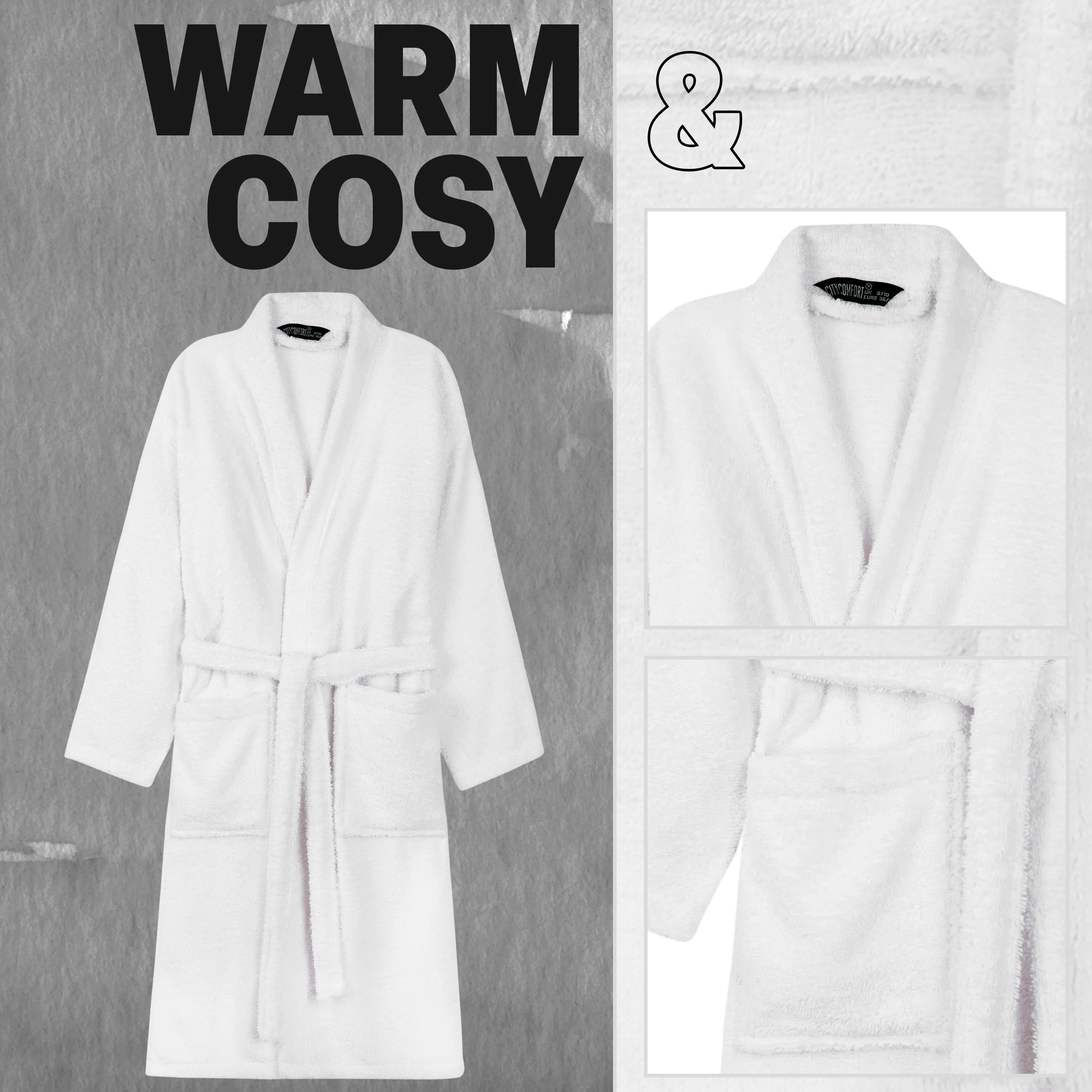 Bath Robes for Women - Absorbent Cotton Terry Towelling Bathrobe