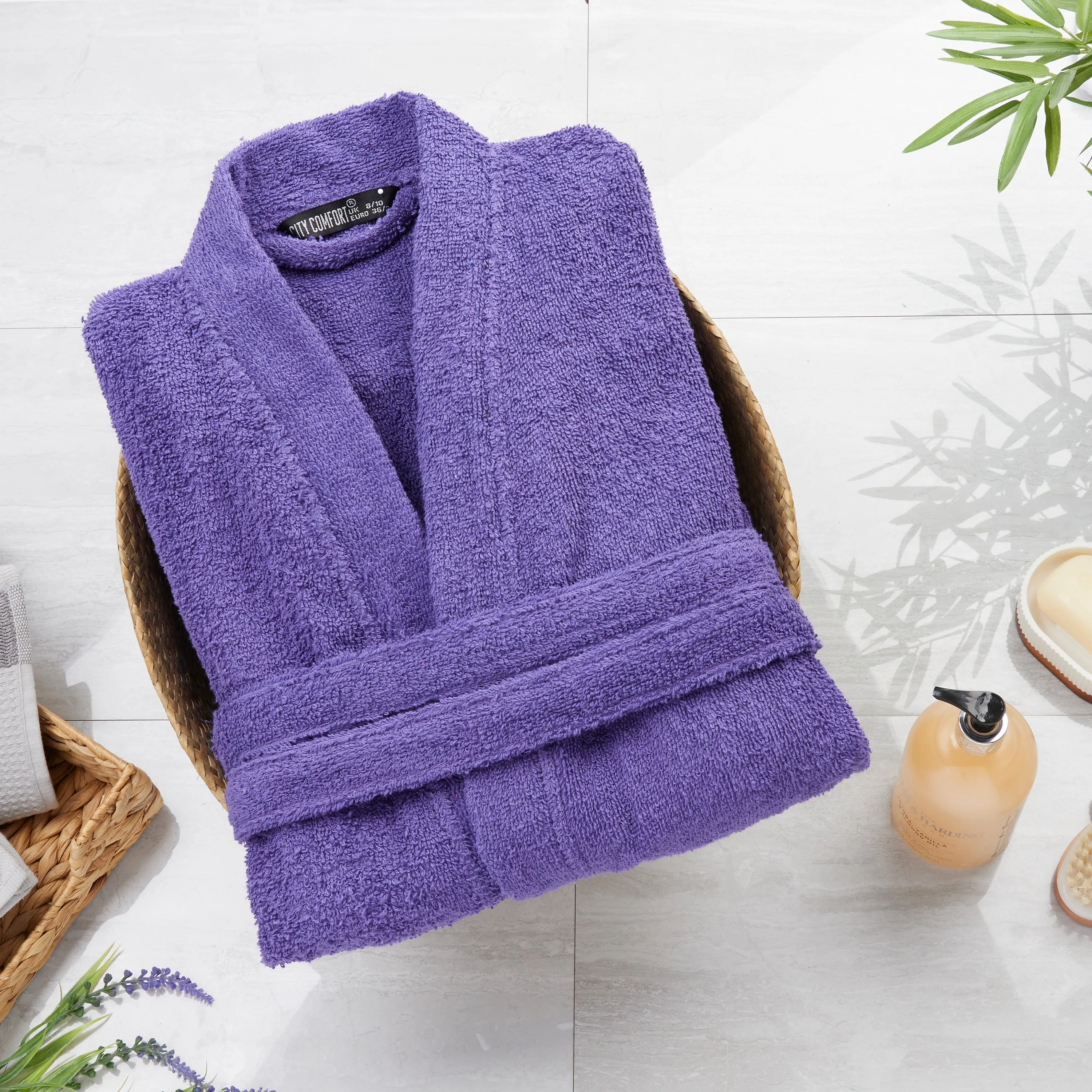 Bath Robes for Women - Absorbent Cotton Terry Towelling Bathrobe