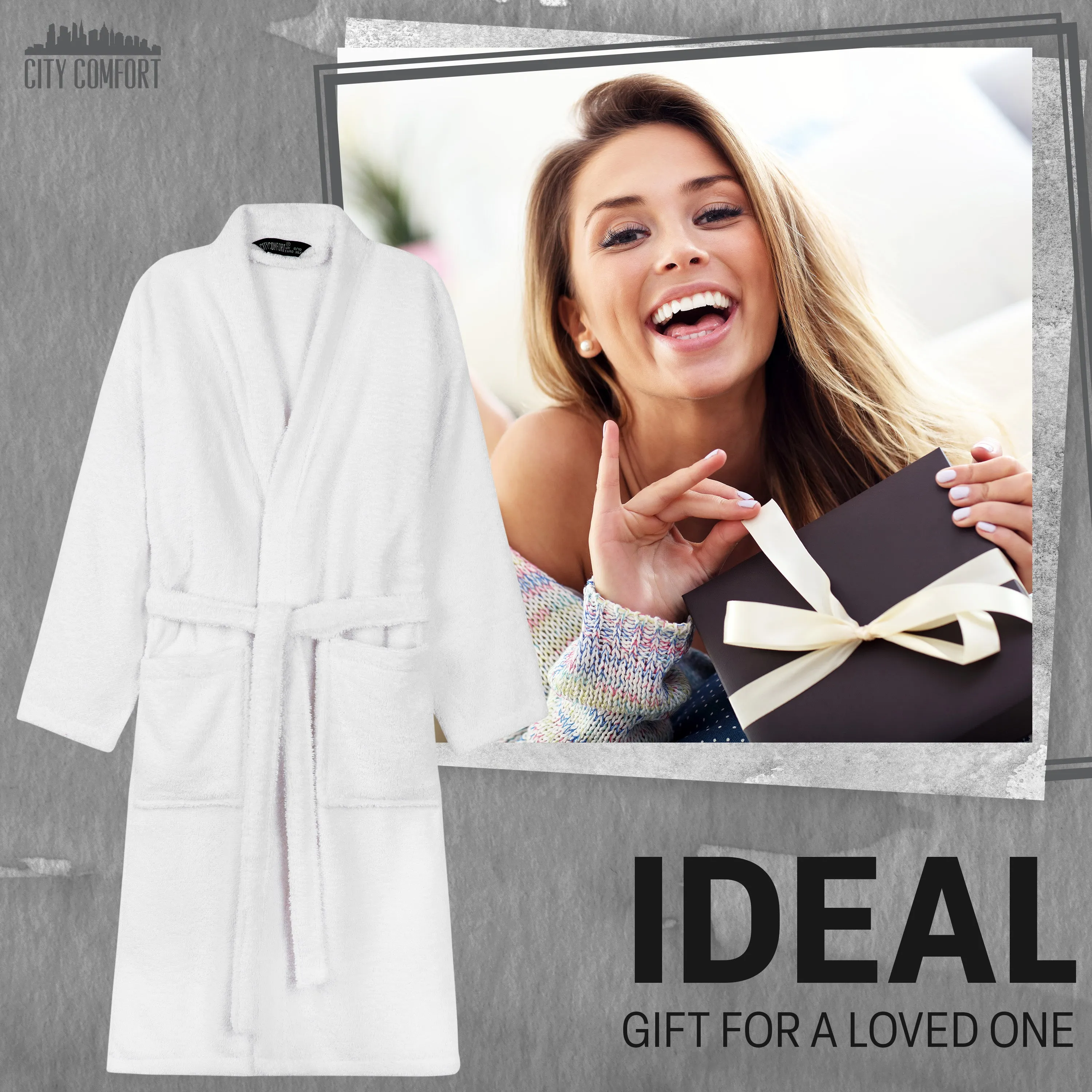 Bath Robes for Women - Absorbent Cotton Terry Towelling Bathrobe