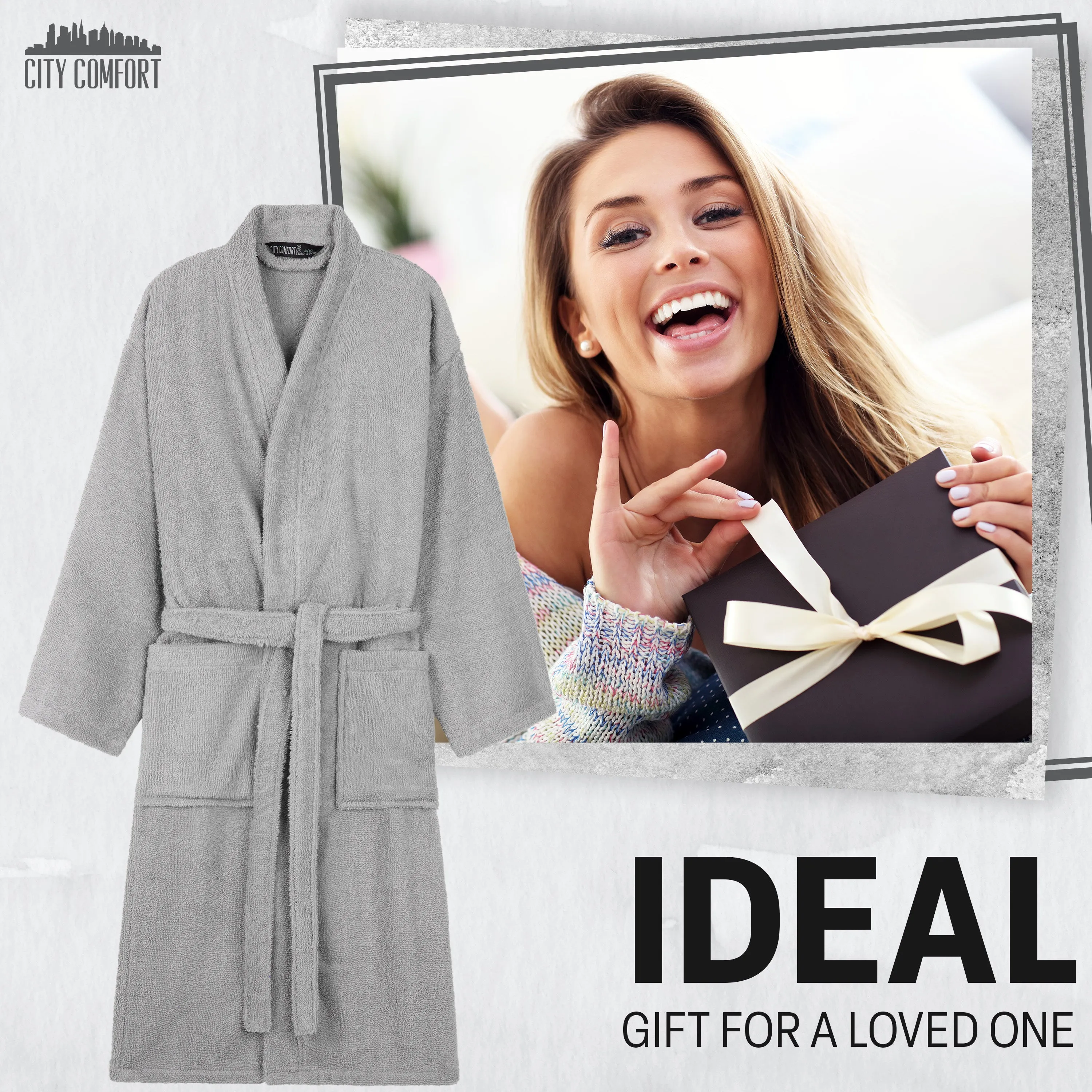 Bath Robes for Women - Absorbent Cotton Terry Towelling Bathrobe
