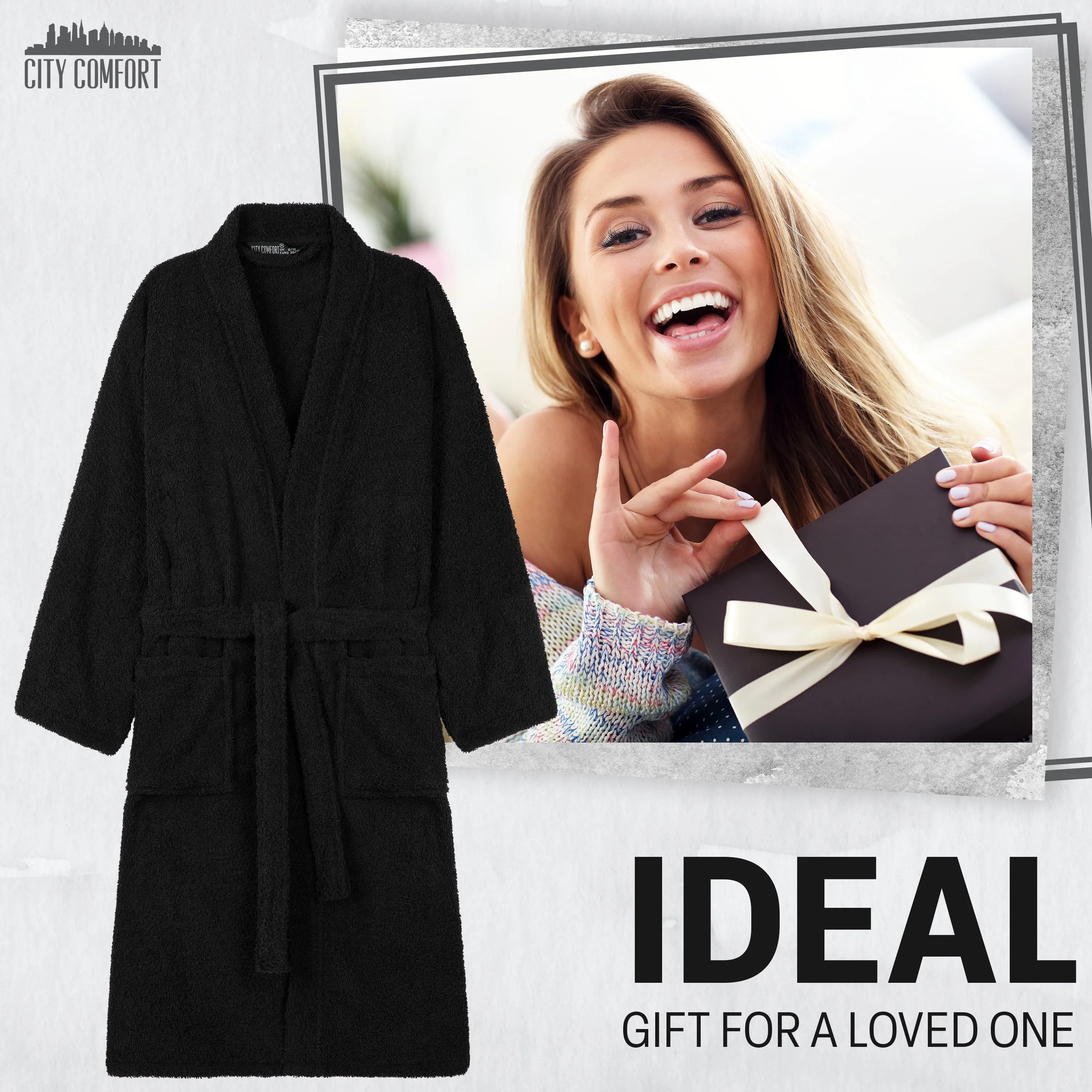 Bath Robes for Women - Absorbent Cotton Terry Towelling Bathrobe