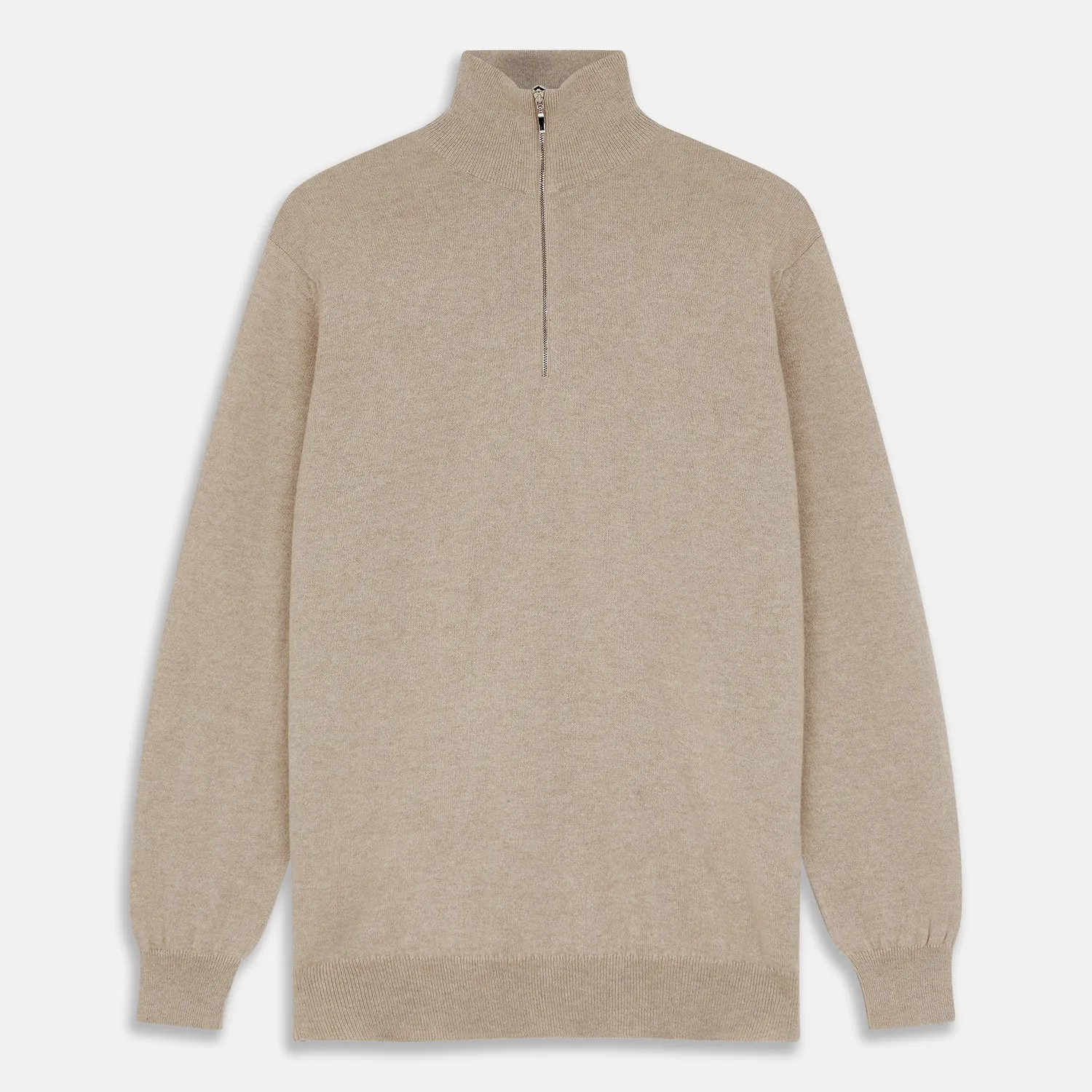 Beige Lennox Half-Zip Jumper