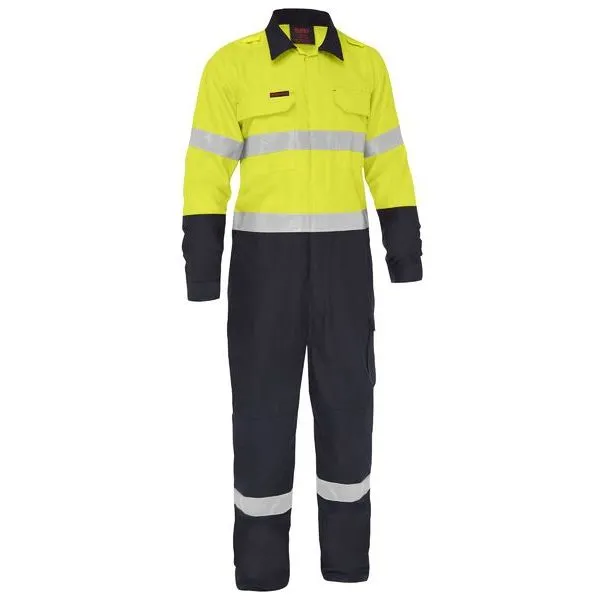 Bisley Apex 185/240 Taped Hi Vis FR Ripstop Vented Coverall (BC8477T)