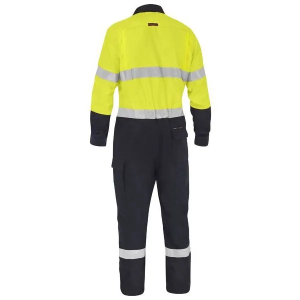 Bisley Apex 185/240 Taped Hi Vis FR Ripstop Vented Coverall (BC8477T)
