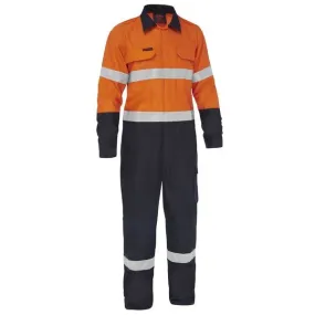 Bisley Apex 185/240 Taped Hi Vis FR Ripstop Vented Coverall (BC8477T)