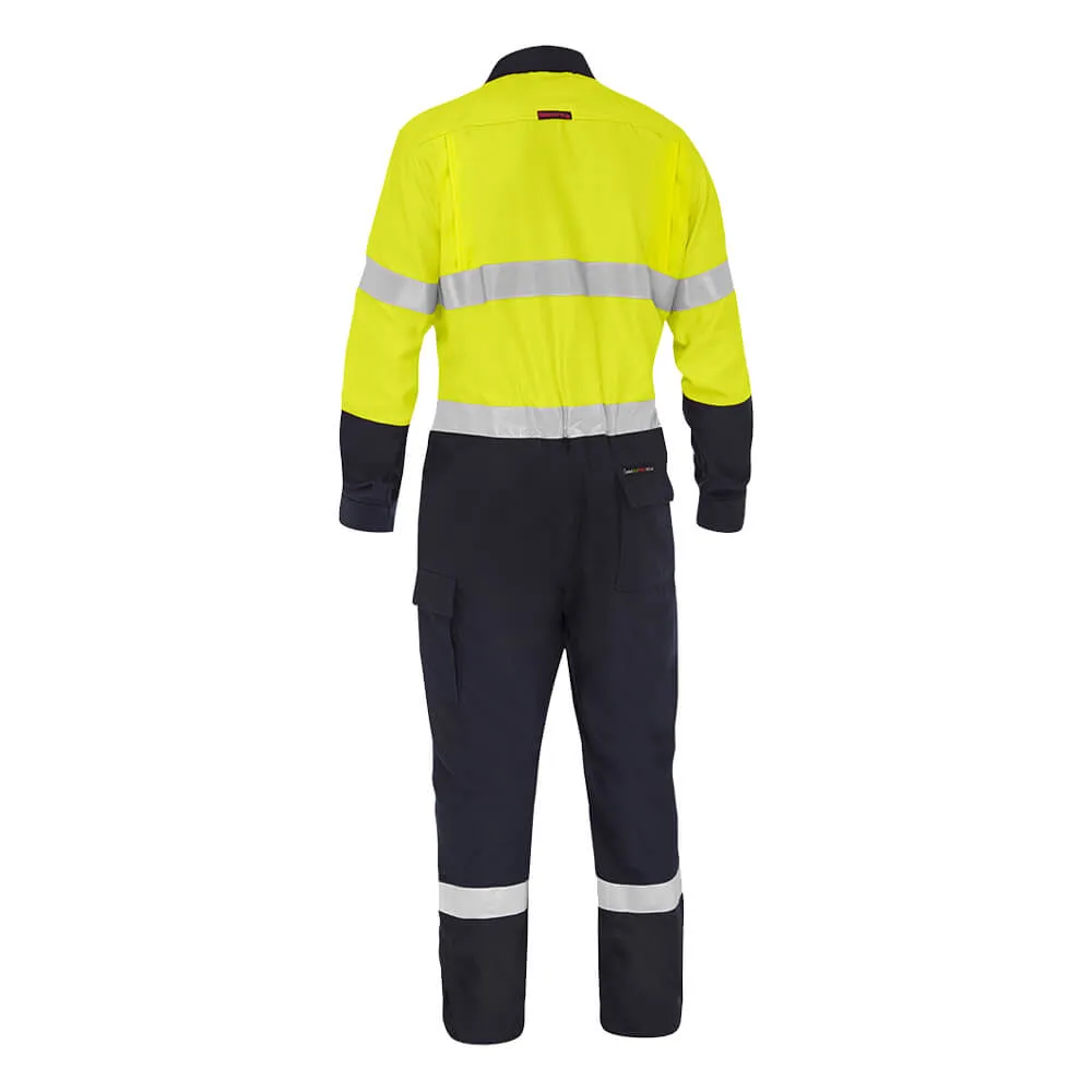 Bisley BC8477T Apex 185/240 Taped Hi-Vis FR Ripstop Vented Coverall