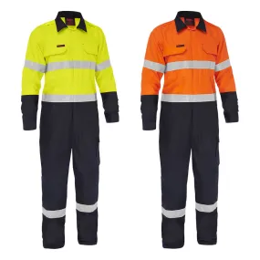 Bisley BC8477T Apex 185/240 Taped Hi-Vis FR Ripstop Vented Coverall