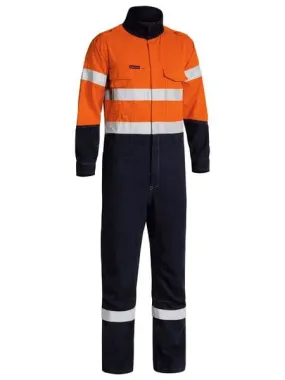 Bisley Taped Two Tone Hi Vis FR Engineered Vented Coverall-Orange/Navy (BC8086T)