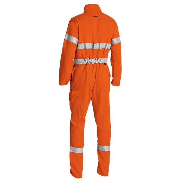 Bisley Tencate Tecasafe Taped Hi Vis FR Lightweight Engineered Coverall With Full Gusset Sleeve Cuff (BC8185T) (Clearance)