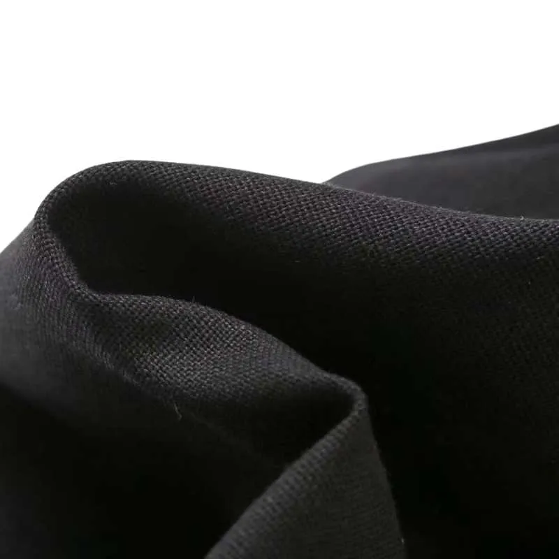 Black Linen Tassel Fringe Dress