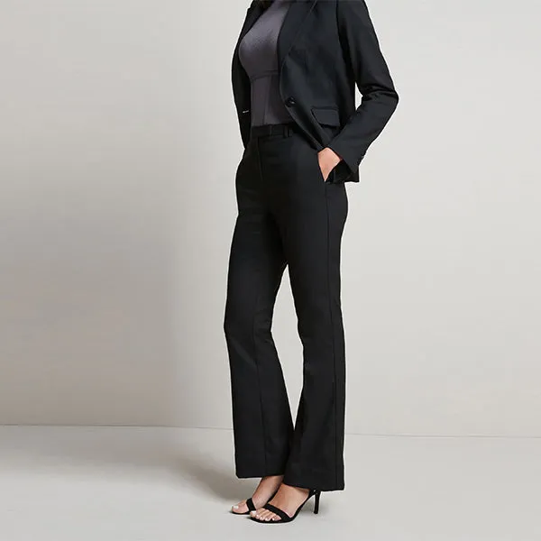 Black Tailored Bootcut Trousers