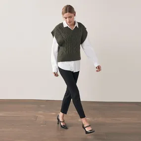 Black Tailored Skinny Leg Trousers