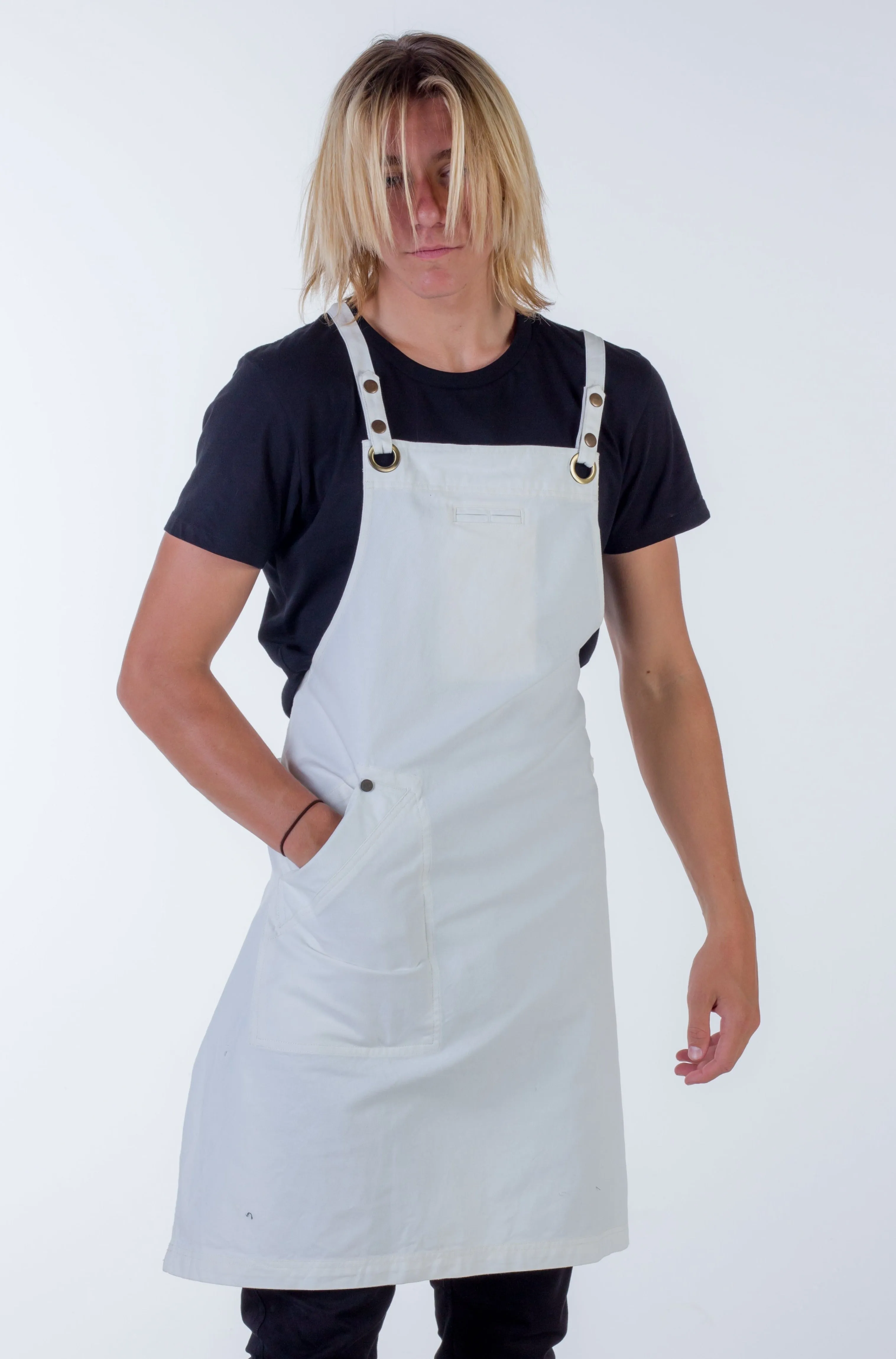 Bondi Crossover Apron Interchanageable Straps Ivory Denim