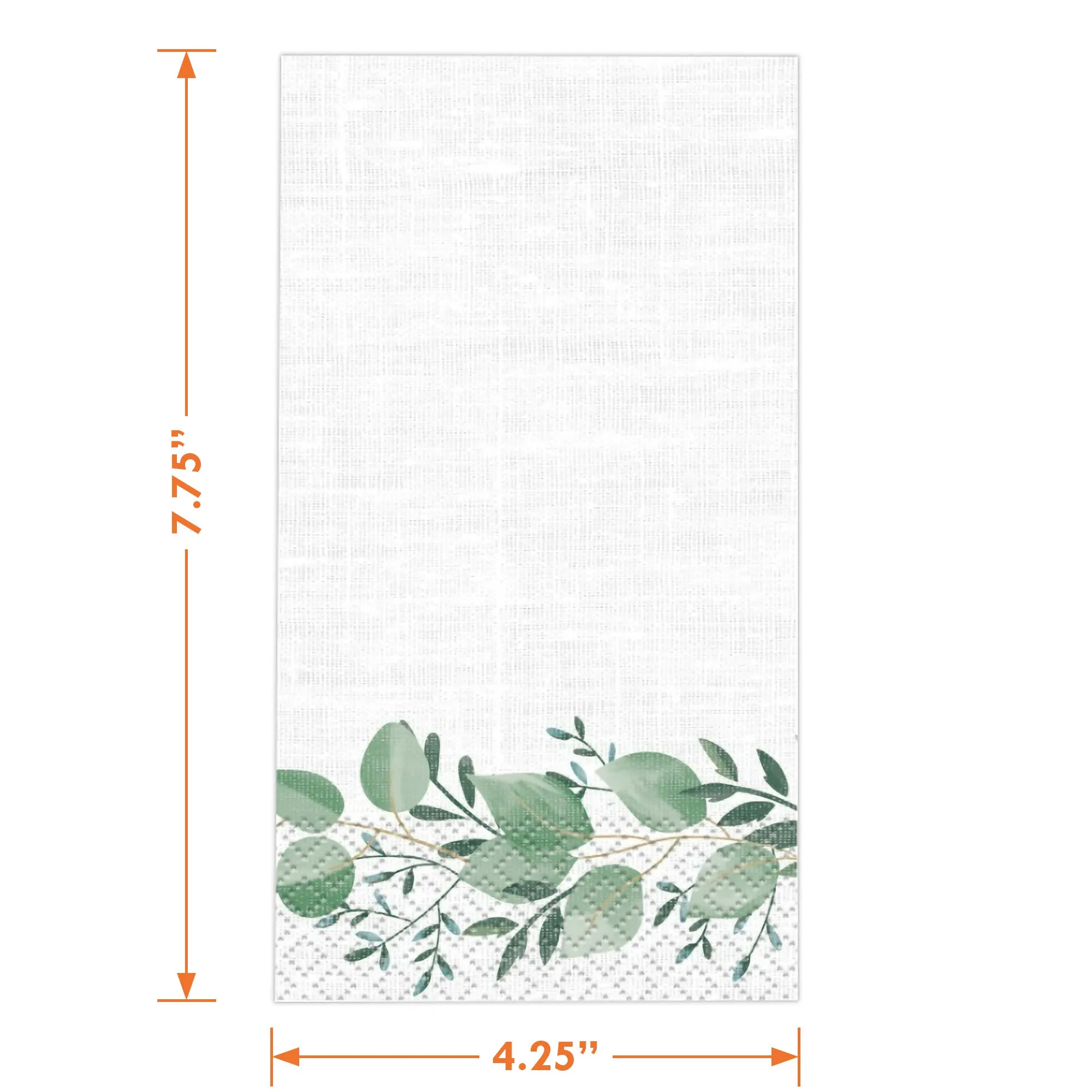 Botanical Garden Eucalyptus & Linen Paper Dinner Plates and Guest Napkins (Serves 16)
