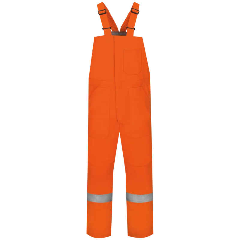 Bulwark BLCSOR Men's Midweight Flame Resistant Deluxe Insulated Bib Overalls With Reflective Trim - Excel FR Comfortouch (HRC 3 - 36 cal)
