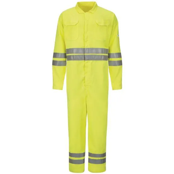 Bulwark Men's Hi-Vis Deluxe Regular Coverall with Reflective Trim - Cooltouch 2