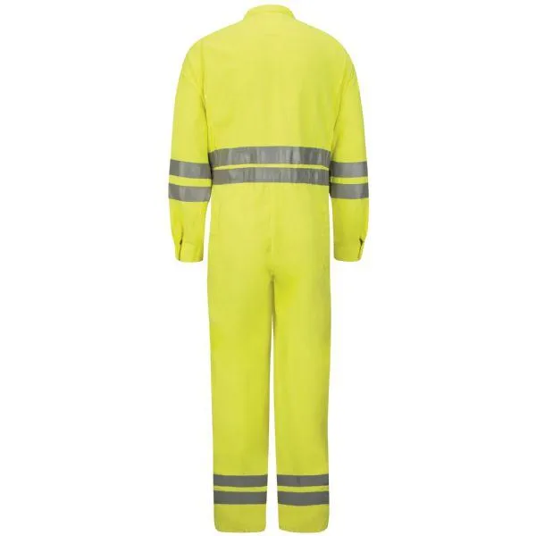 Bulwark Men's Hi-Vis Deluxe Regular Coverall with Reflective Trim - Cooltouch 2