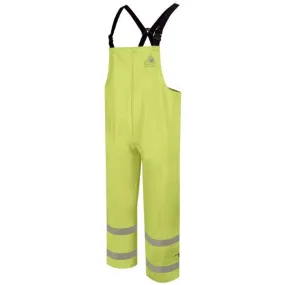 Bulwark Men's Hi-Visibility Flame-Resistant Rain Bib Overall - 13.0 oz