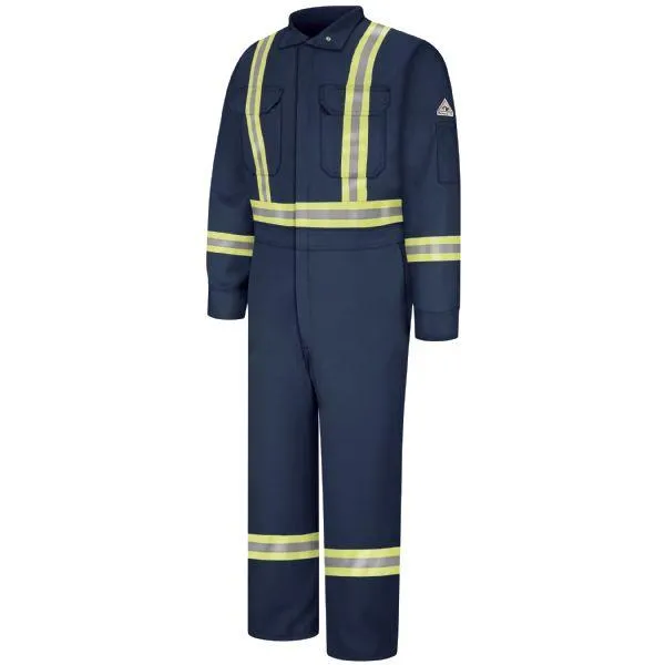 Bulwark Men's Premium Long Coverall With Csa Compliant Reflective Trim - Excel Fr Comfortouch