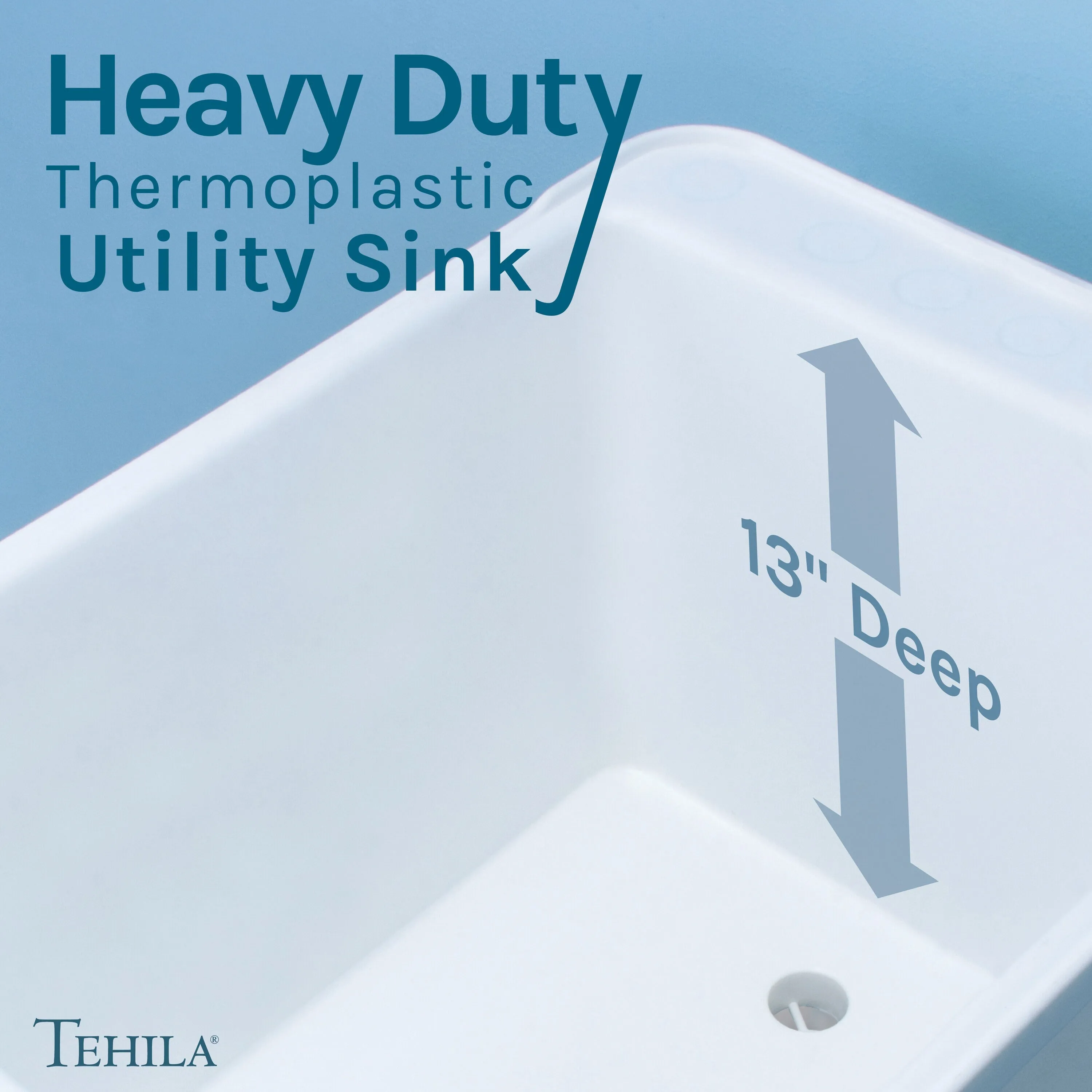 Cambridge Resources White Freestanding Utility Tub with Drain