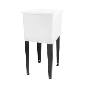 Cambridge Resources White Freestanding Utility Tub with Drain