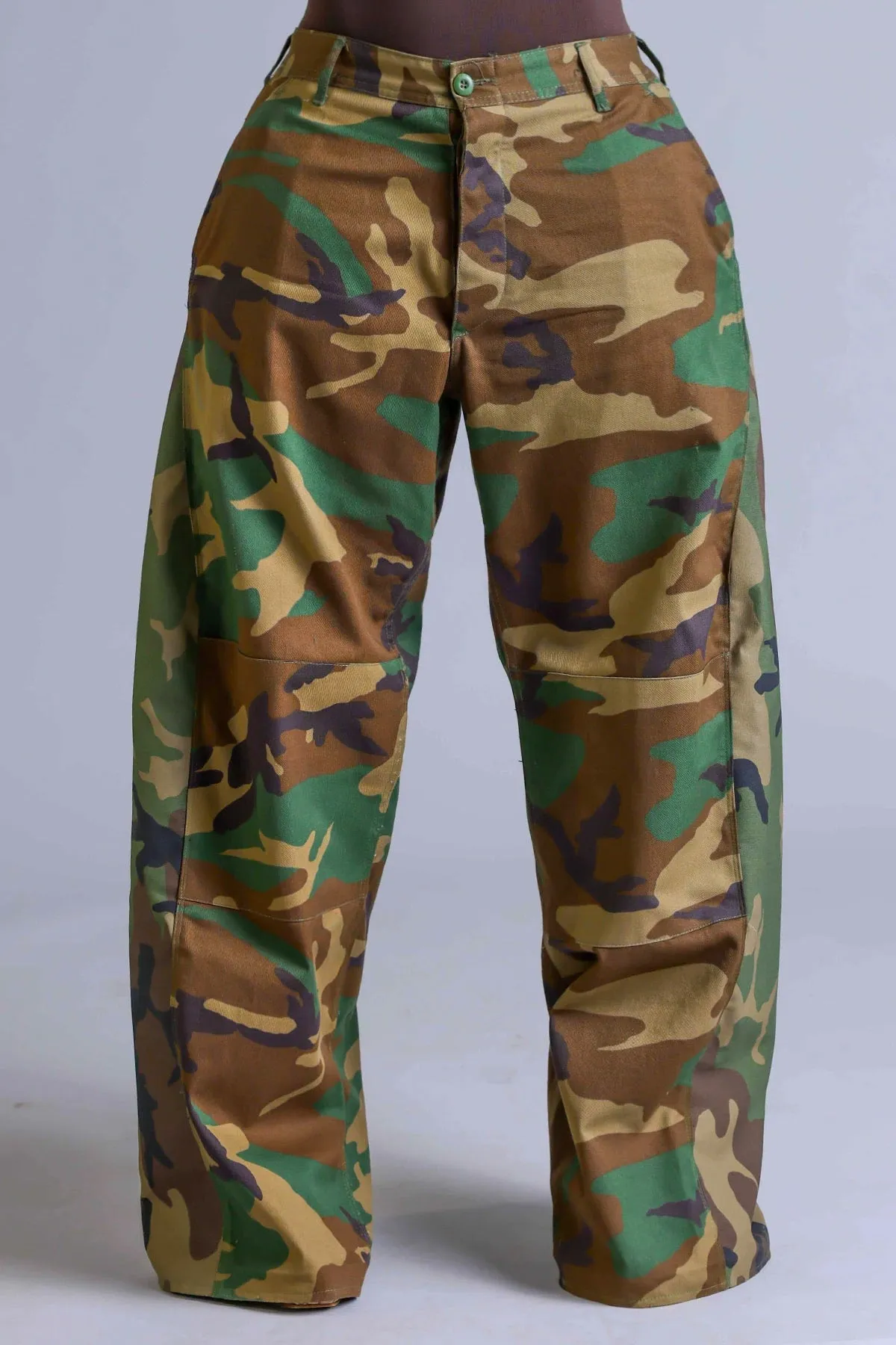 CAMO WIDE LEG CARGO PANT