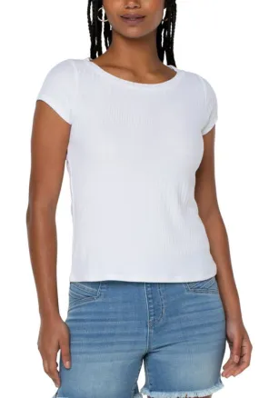 Cap Sleeve Boat Neck Baby Tee