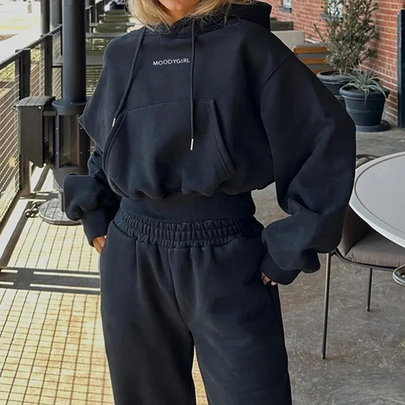 Casual Loose Basic Hooded Pockets Pullover Top