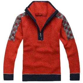 Casual Solid Pattern Knitted Sweater