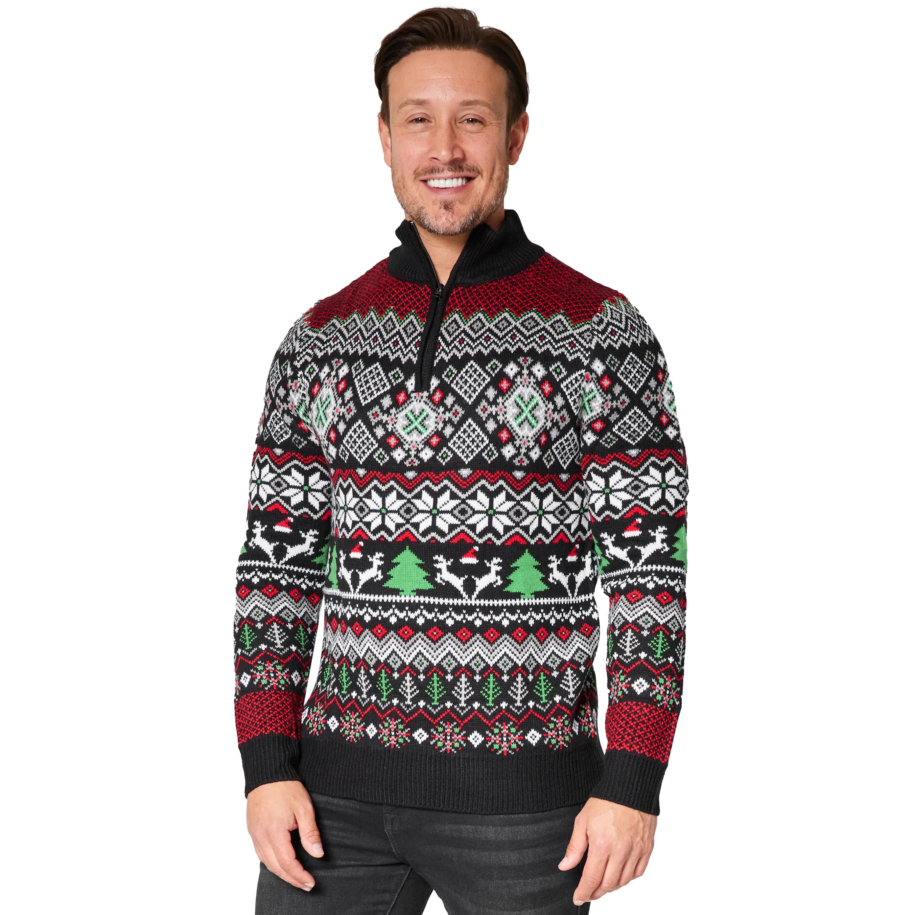 Christmas Jumpers for Men - Black/Multi