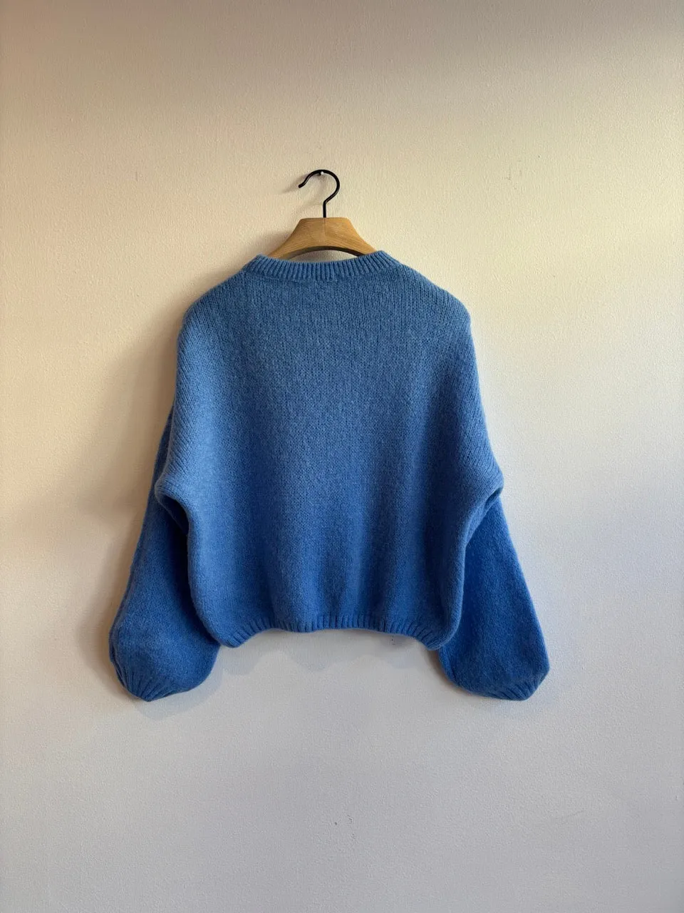 Cornflower Blue Mohair Balloon Sleeve Jumper