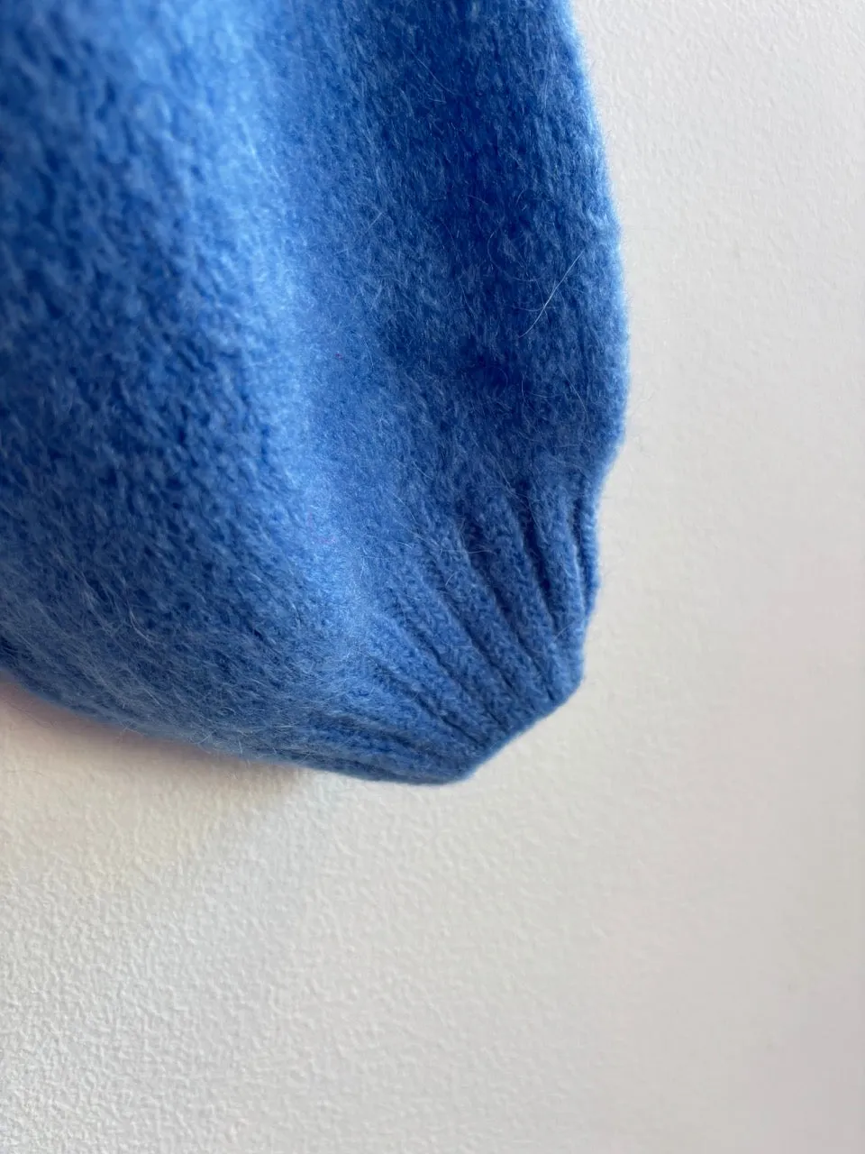 Cornflower Blue Mohair Balloon Sleeve Jumper