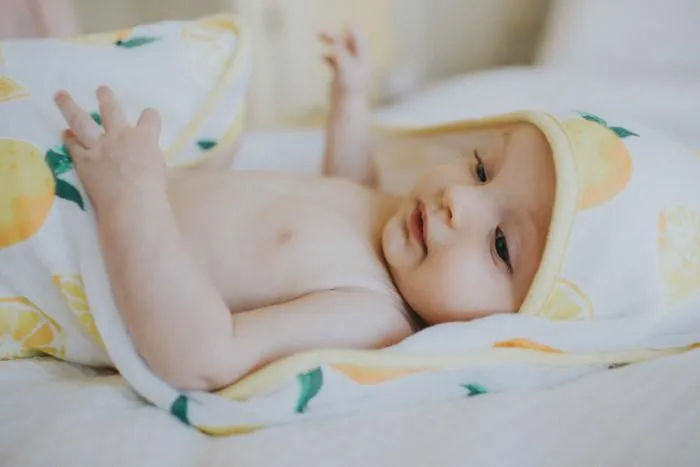 Cotton Hooded Towel   Washcloth Set - Lemon by Little Unicorn