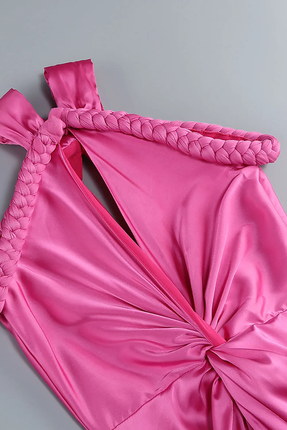 Cross Cut Out Maxi Dress in Pink