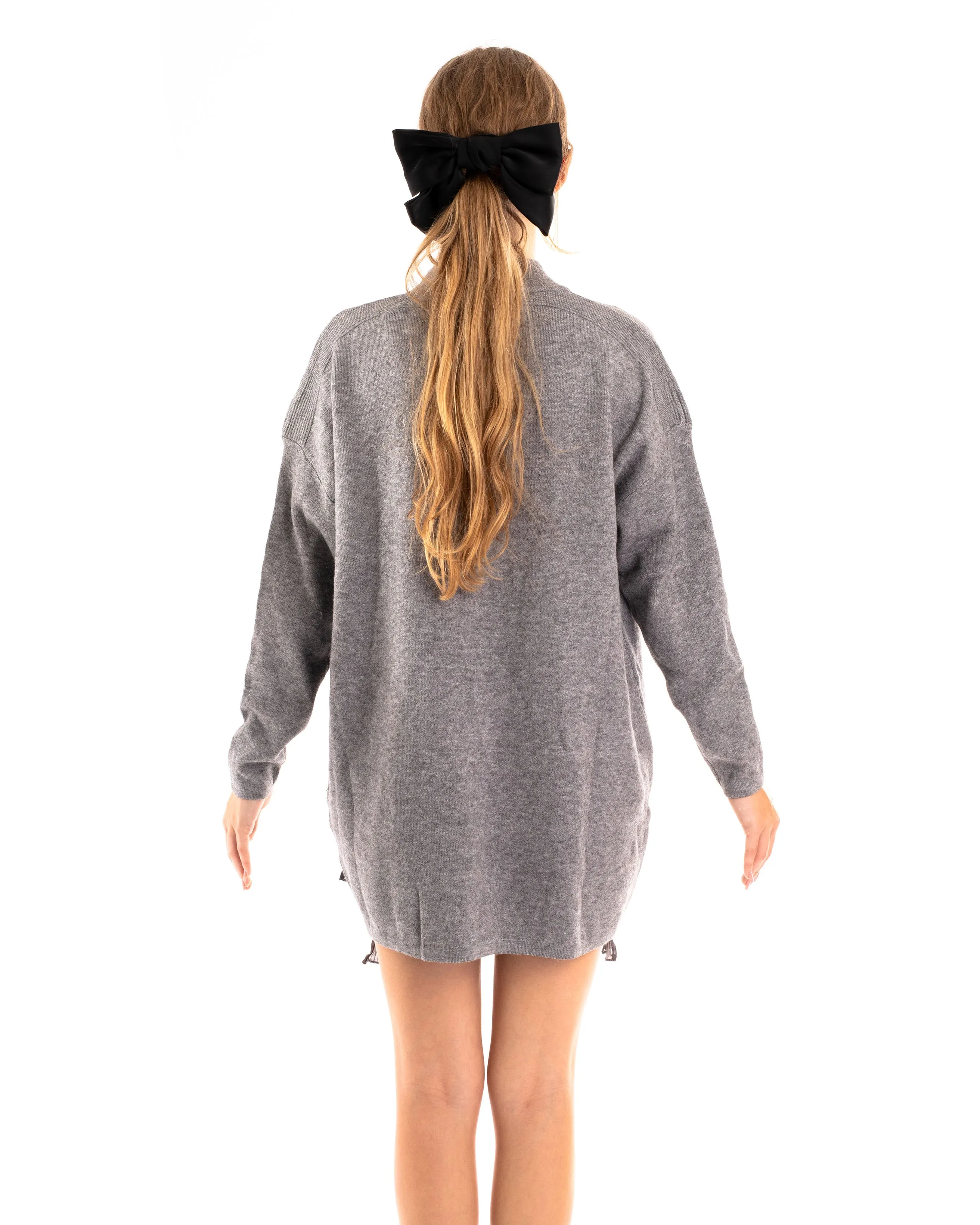 Crystal trim & Chiffon Hem Jumper