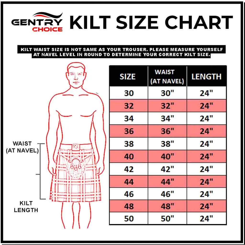 Customized Hybrid Leather Kilt McPherson Or Tartan of Your Choice