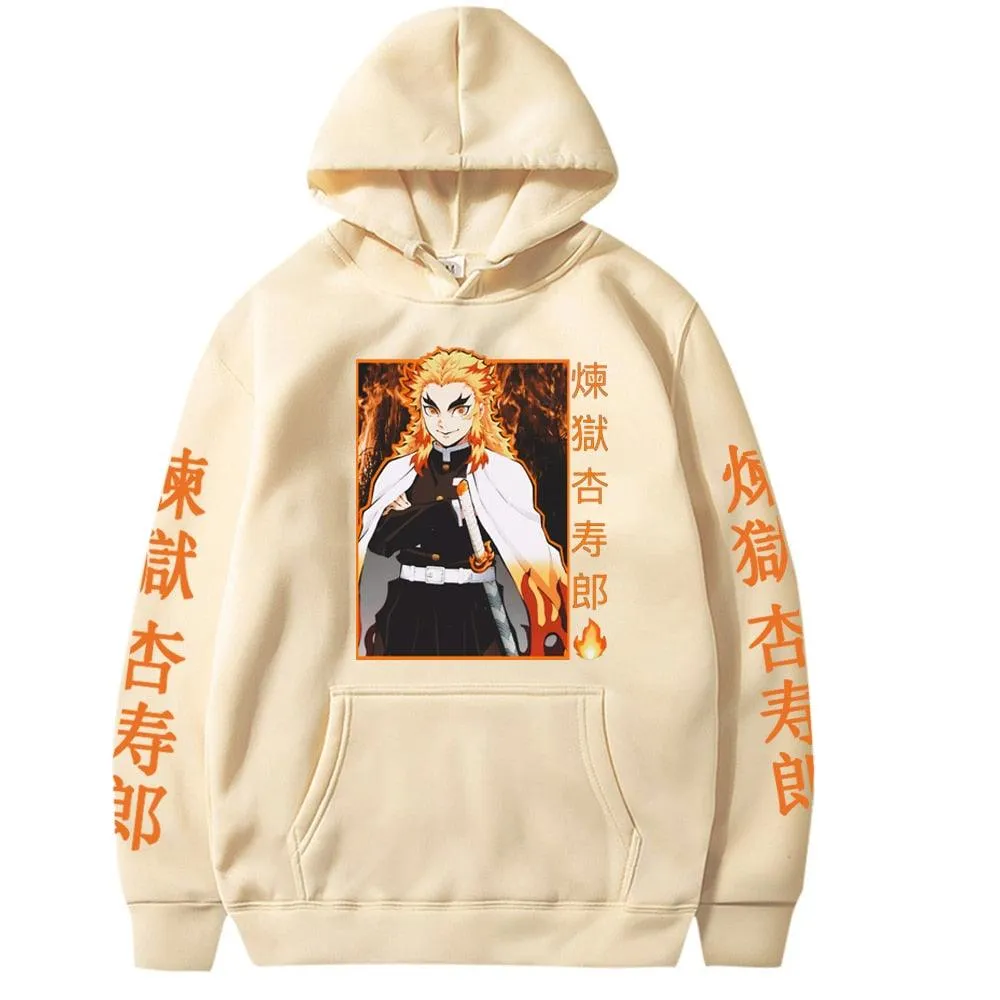 Demon Slayer Rengoku Flames Hoodie