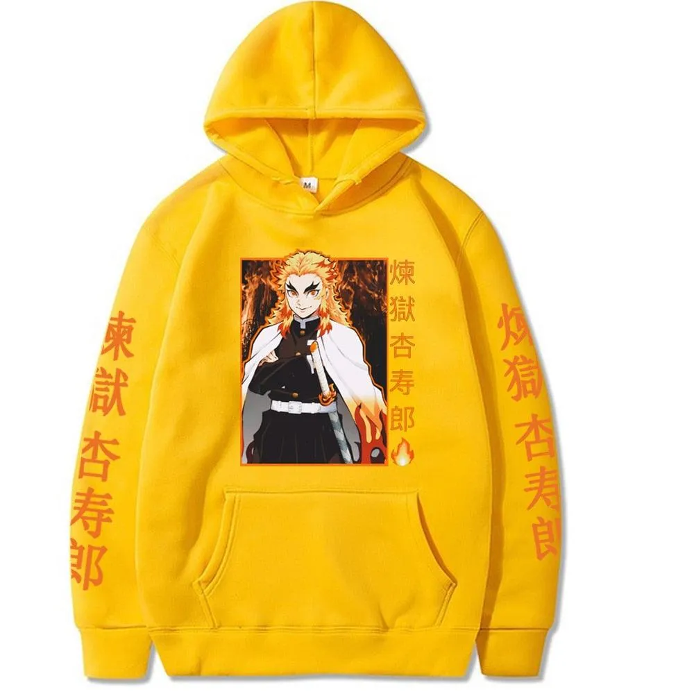 Demon Slayer Rengoku Flames Hoodie