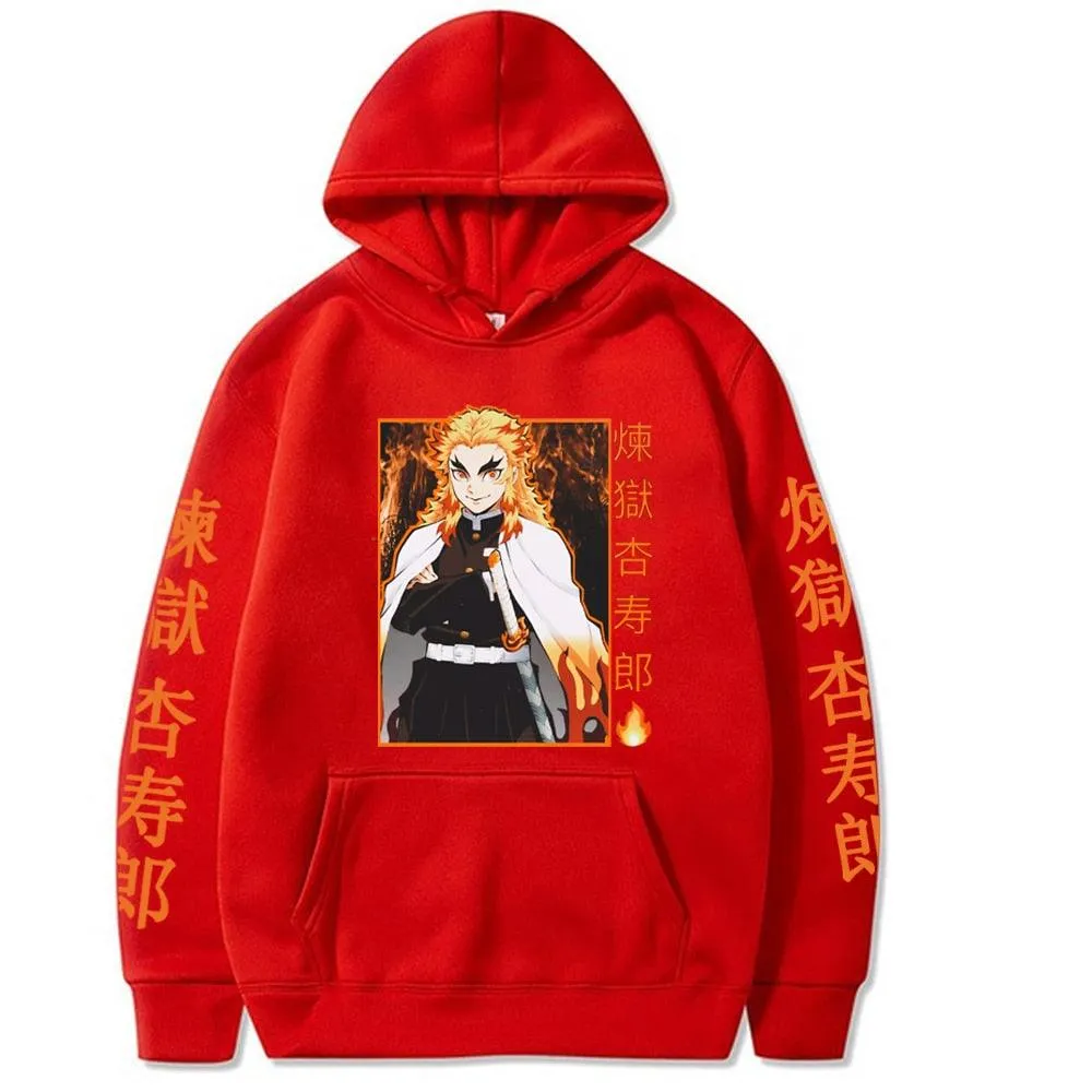 Demon Slayer Rengoku Flames Hoodie