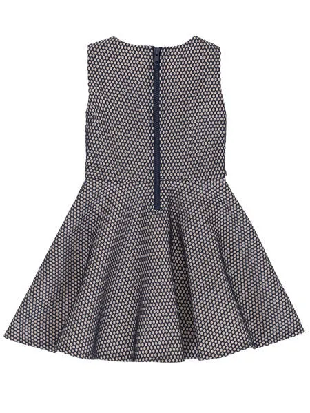 Deux Par Deux Navy Blue Fit and Flare Dress Girls 7, 8