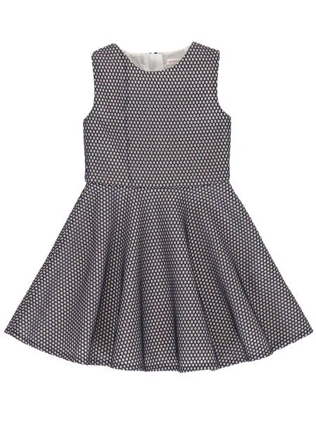 Deux Par Deux Navy Blue Fit and Flare Dress Girls 7, 8