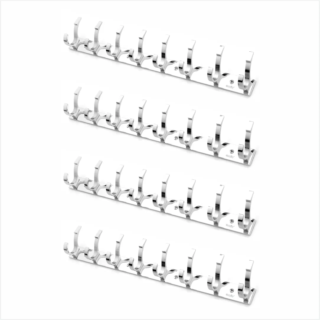 Door Back Hanger Silver khutti Hooks Plate Mor Shape Aluminium Wall Mounting