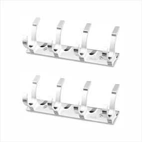 Door Back Hanger Silver khutti Hooks Plate Mor Shape Aluminium Wall Mounting