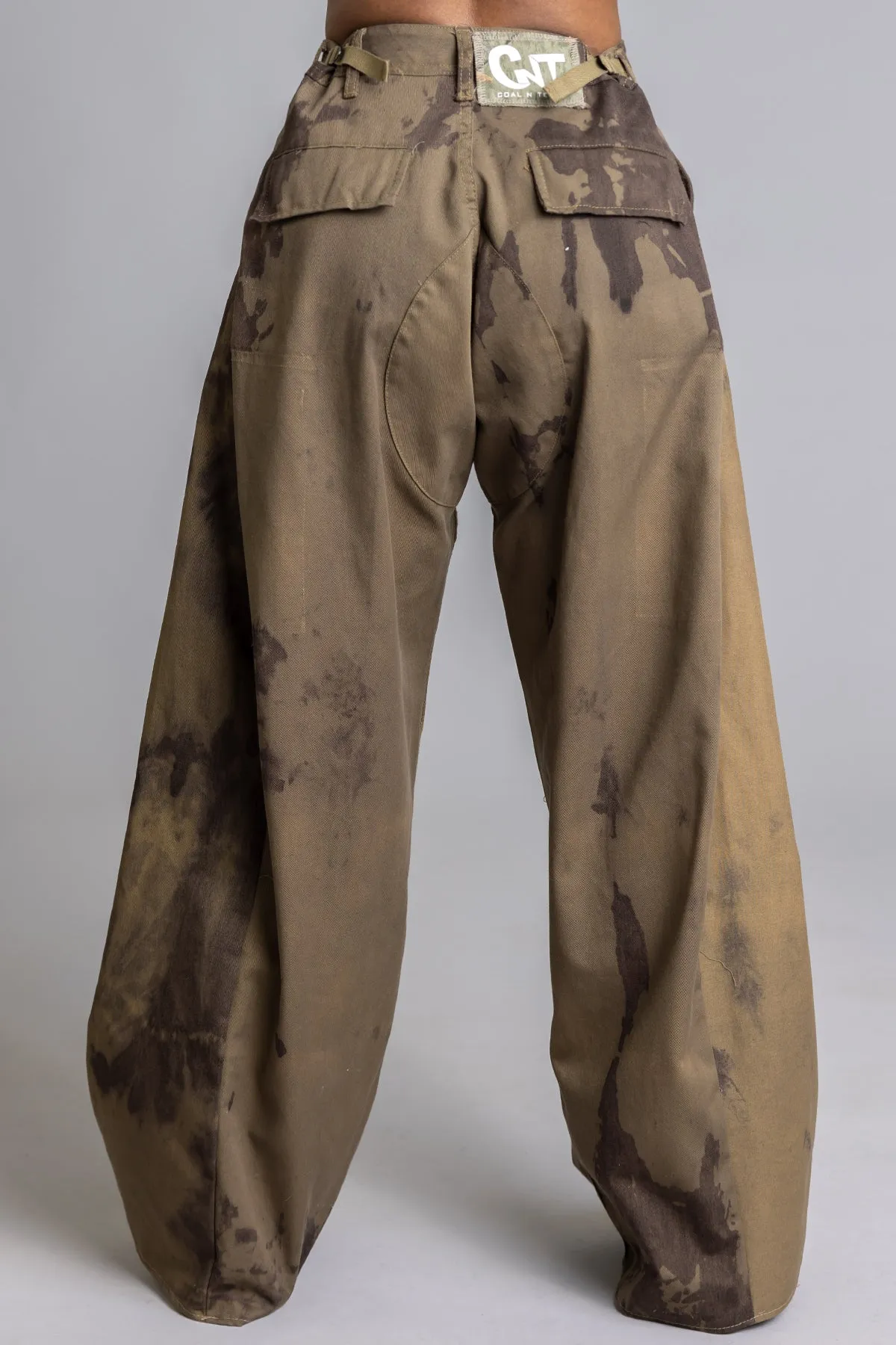 DYED WIDE LEG CARGO PANT