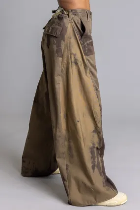 DYED WIDE LEG CARGO PANT